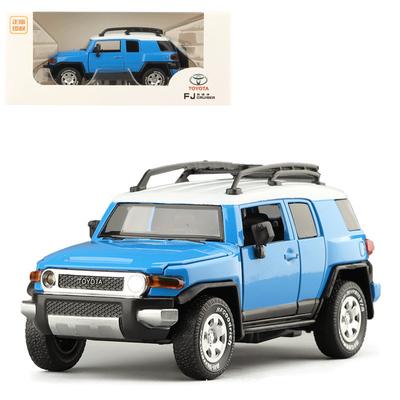 Modèle réduit de voiture à tirer à l'échelle 1/32 avec son et lumière, collection de véhicules miniatures moulés sous pression pour Toyota FJ Cruiser