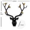 Metal Wall Mounted Deer Head Wall Hanging Home Decoration Perfect for Living Room Hotel Restaurant Bedroom