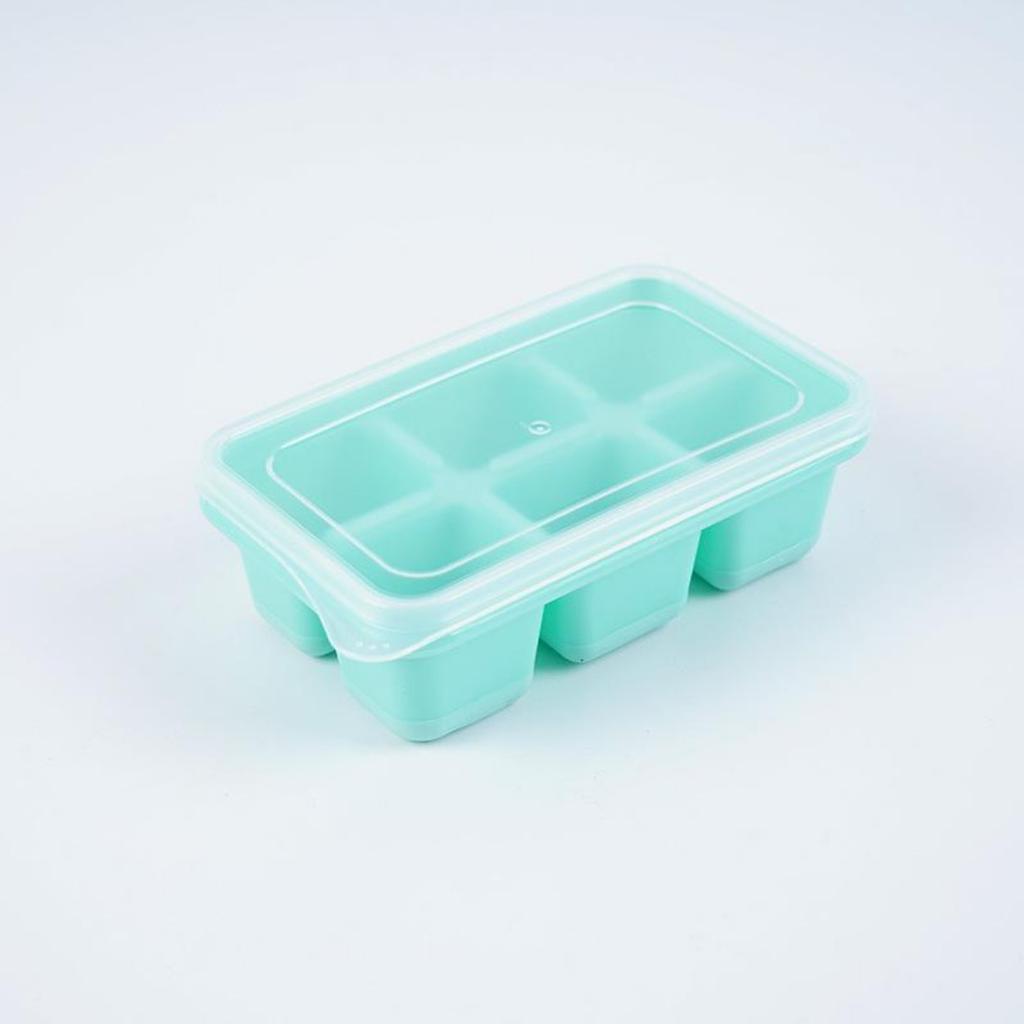 6 Grid Big Ice Tray Mold Giant Jumbo Large Food Grade Silicone Ice Cube Square Tray Mold DIY Ice Maker Ice Cube Tray