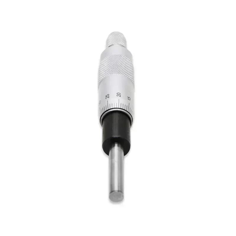 Mikrometerskruer 0-25mm Nøyaktighet 0,01mm Flat Måleverktøytype Gjenge Riflet Justeringsknapp Mikrometerskruehode