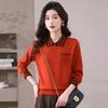 Fèngxiào Women's Polo Collar Knit Top