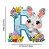 PET Double Sided Special Shaped Easter Alphabet DIY Diamond Painting Keychain