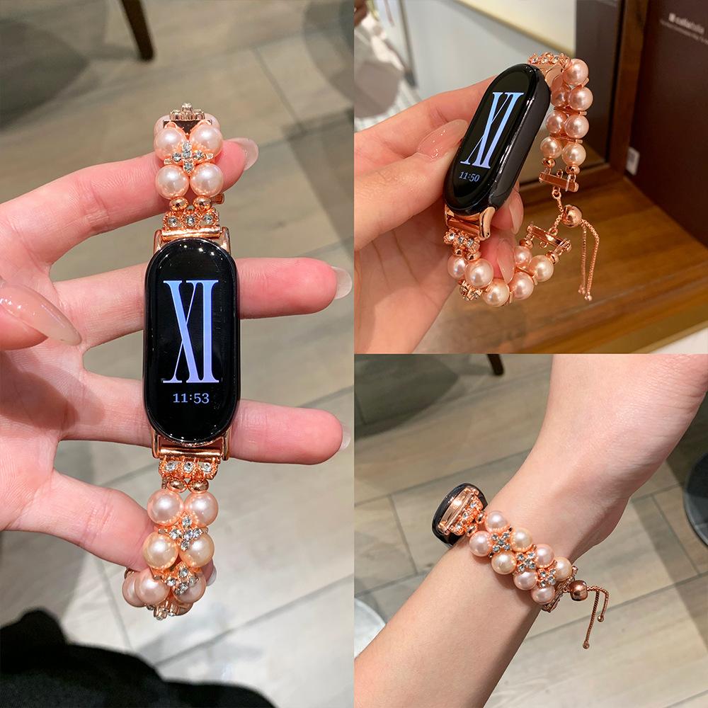 Excellent Summer Colored Bracelet Strap Suitable for Mi Smart Band 9/8/NFC Xiaomi 10 Bling Wristband for Women Watchband