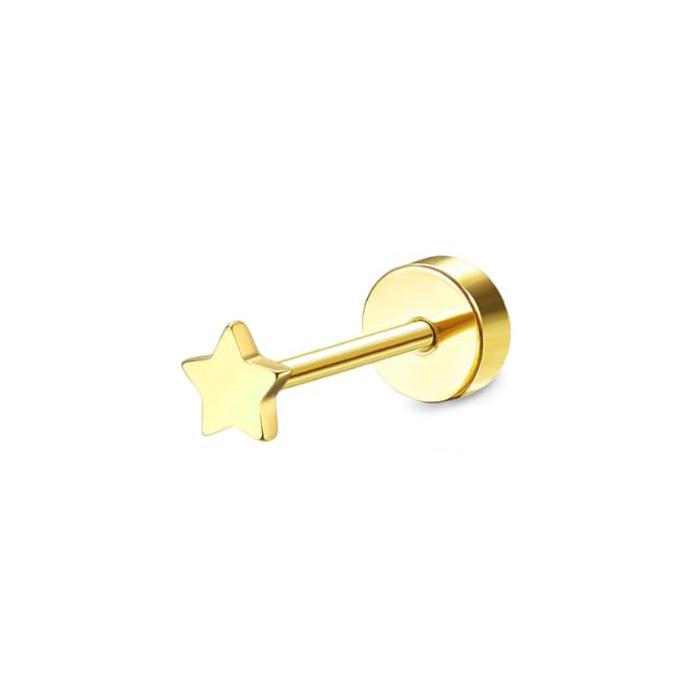 Bobisty Surgical Steel Flat Back Earrings for Women Helix Stud Hoop Earrings Cartilage Earrings Tragus Helix Piercing Jewelry
