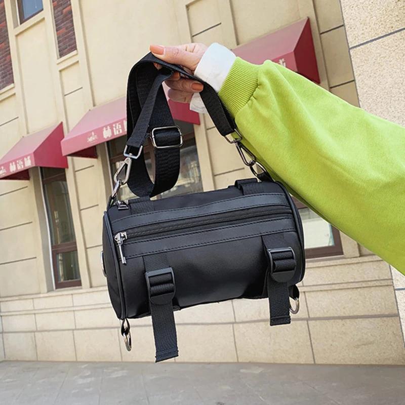 

Men s Designer Crossbody Bags Fashion Small Cylinder Phone Packs 2020Women s Messenger Shoulder Bag Street Hip-Hop Tooling Pouch