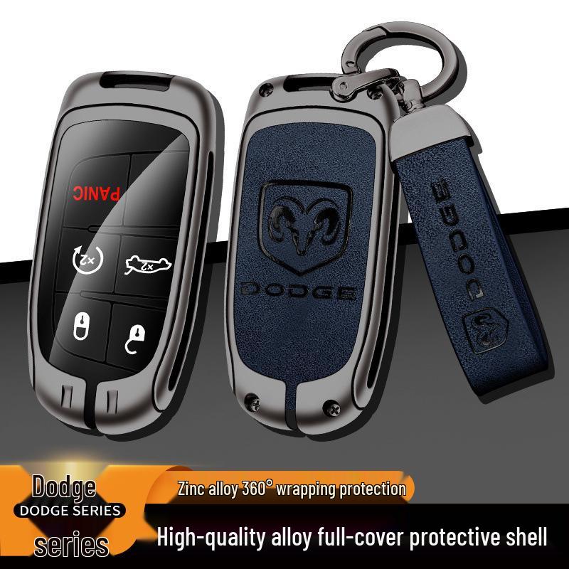 Schlüsselanhänger aus Metalllegierung und Leder für Dodge Viper und Coolway