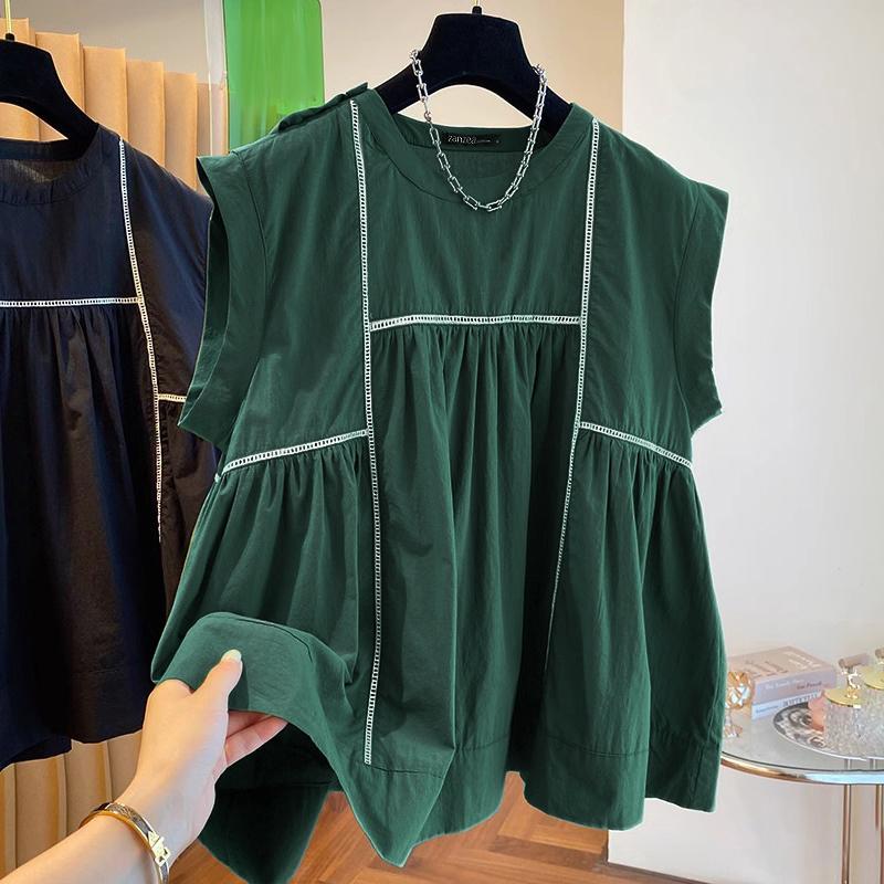 

ZANZEA Женская повседневная летняя блузка без рукавов с круглым вырезом 2XL