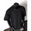 Men's Trendy Crew Neck Cotton T-Shirt - Short Sleeve, Loose Fit, Steel Label Design