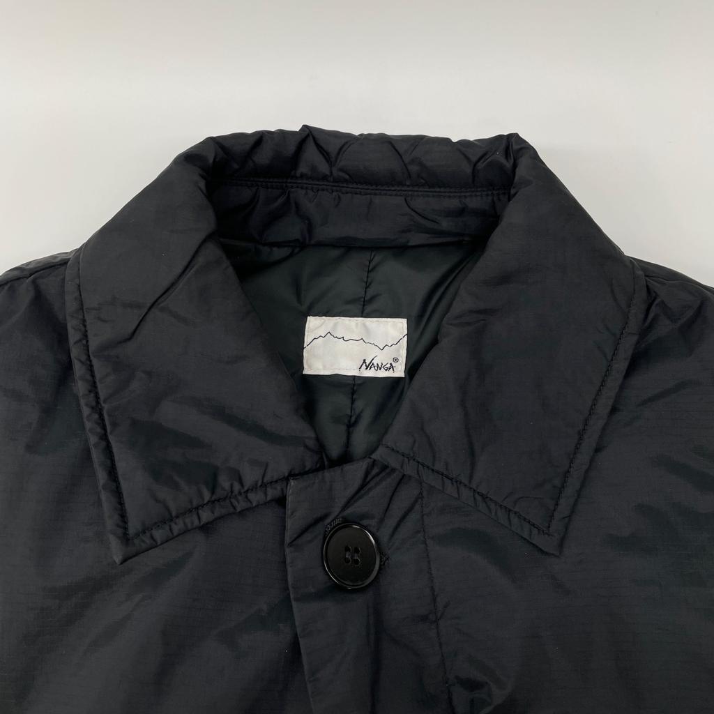 NANGA Old logo black bark color down coat coat S blackUsed