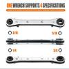 Two-way Ratchet Refrigeration Valve Wrench Professional Air Conditioning Refrigeration Tool 1/4 3/8 3/16 5/16 Inch