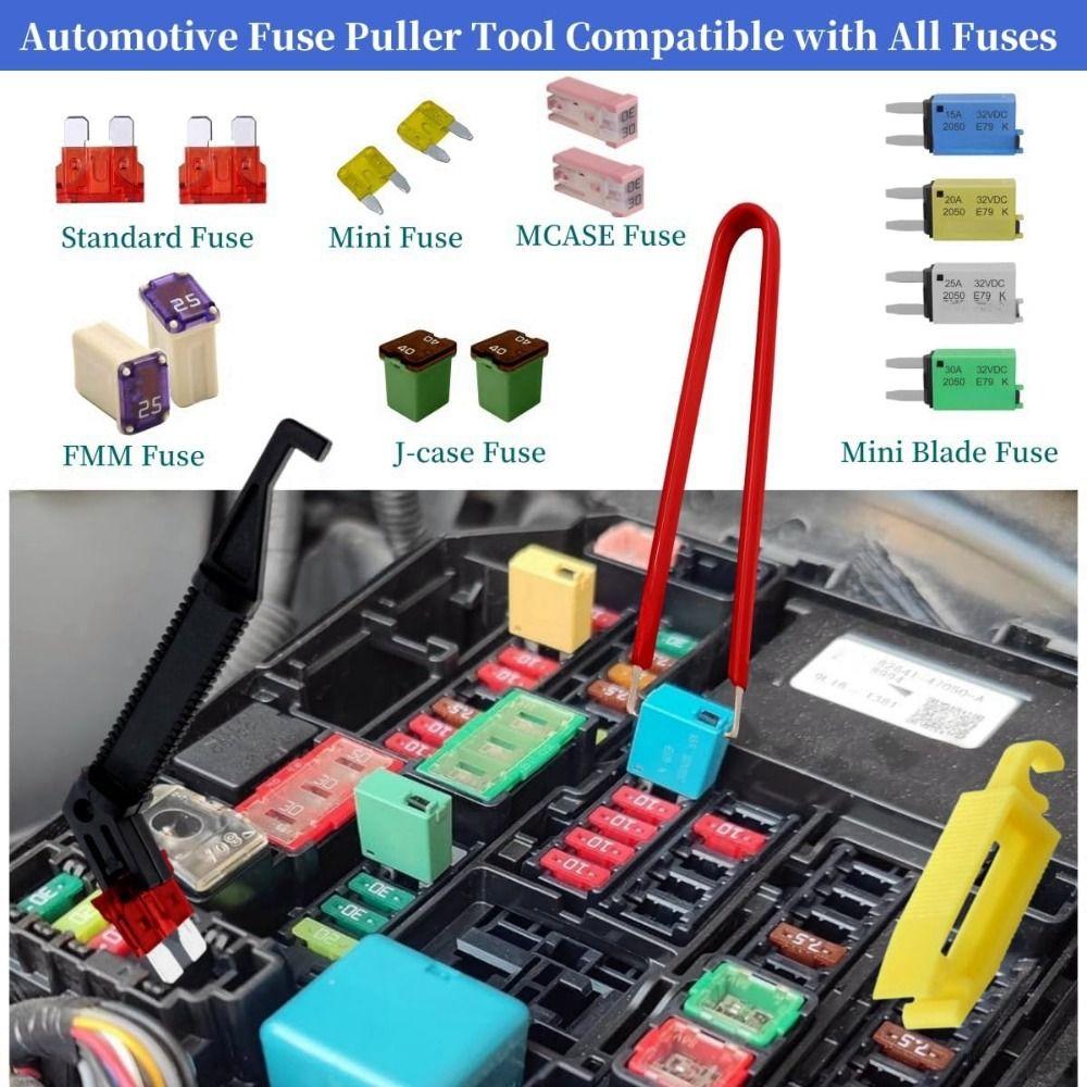 6Pcs/Set Metal Fuse Puller Pliers Non-slip Clamp Fuses Puller Tool