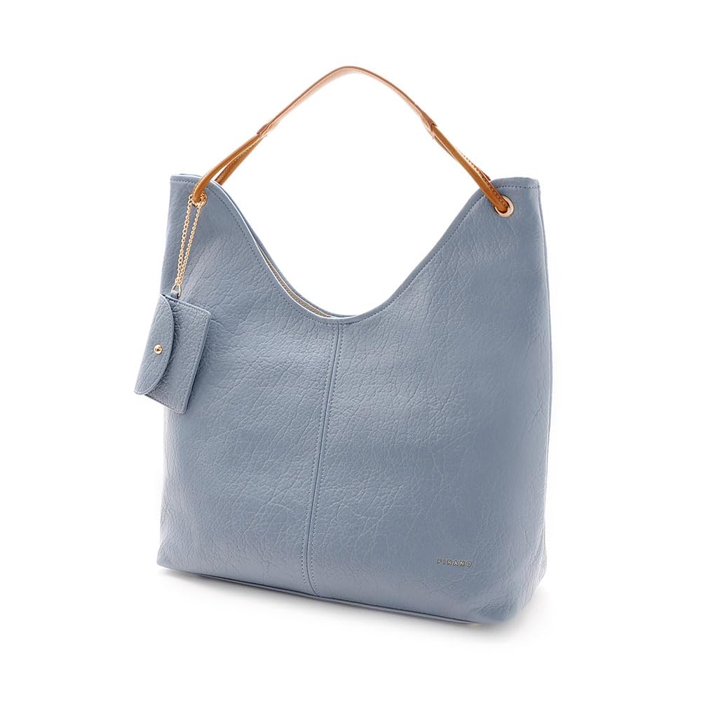 FIRANO Women's Round Curved Tote Bag (with Pass Case) 403105 Greige