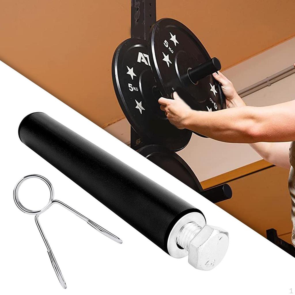 Weight Plate Holder Rack Attachment for Cable Pulley System