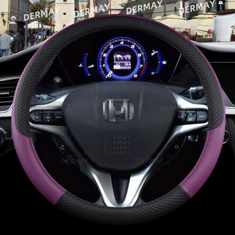 For Honda Civic 2004 2006 2007 2008 2009 2012 2013 2014 2015 Car Steering Wheel Cover PU Leather Non-slip Auto Accessories
