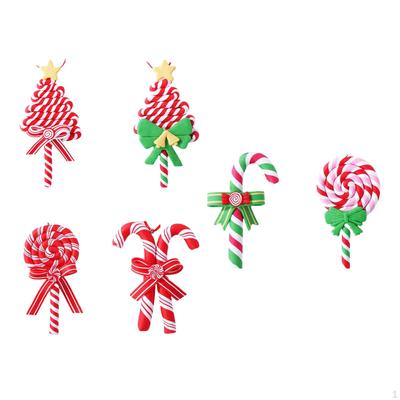 6Pcs Christmas Candy Ornaments Cane Hanging Decor for Holiday Winter