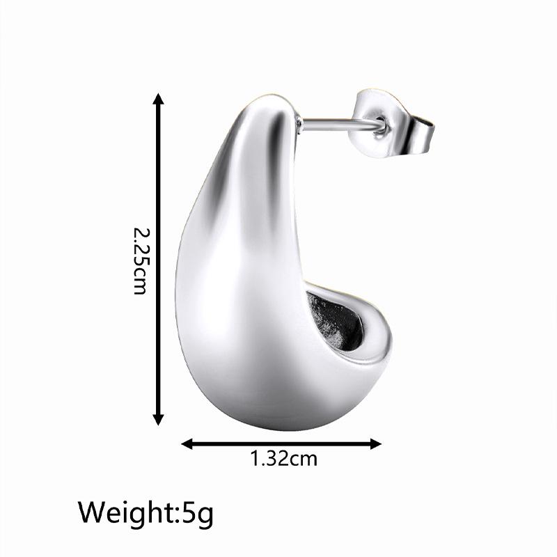18K Gold Stainless Steel Minimalist Women’s Earrings – Luxury Fashion Studs