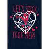 Spider-Man Childrens/Kids Let's Stick Together Pull Over Valentine`s Day Hoodie