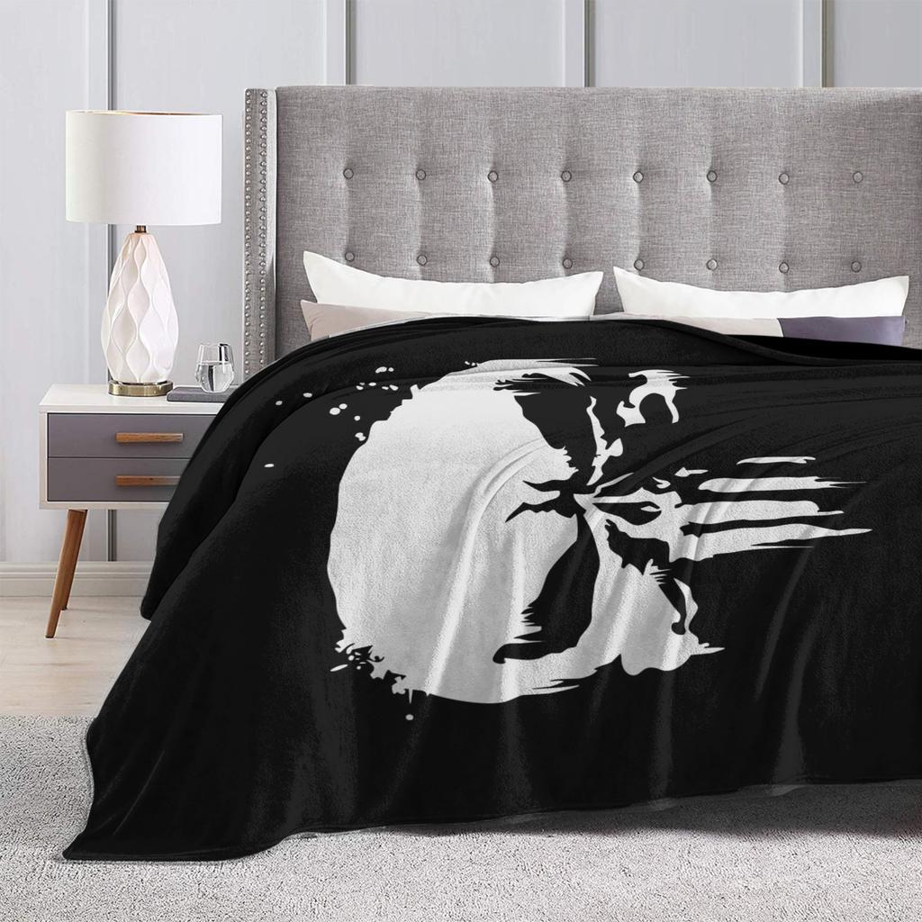 Punishers Skull Knitted Blankets Flannel Throw Blanket Summer Air Conditioning Portable Lightweight Bedsprea,