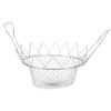 Silver Deep Fry Basket Foldable Design Fry Basket  Frying Foods Washing Fruits Boiling
