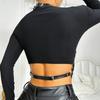 Women Sexy Body Harness Belt Chest Harness Heart Leather Lingerie Bondage Fetish Wear Goth Clothing Harness Erotic Accessorie