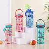 550ml Kids Healthy Plastic Water Bottle With Straw BPA Free Leak-Proof Durable Unbreakable Cartoon Drinking Bottle With Handle