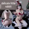 Seductive Bunny Christmas Lingerie Set with Quick-Release Bra  