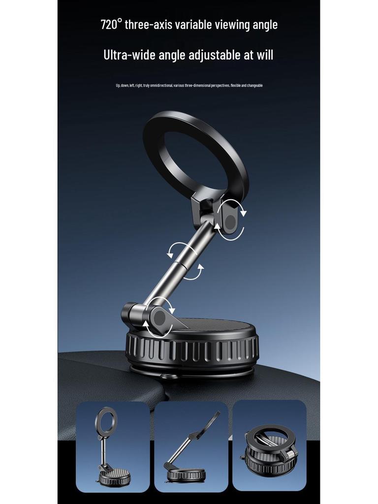 Vacuum Magnetic Rotating Phone Holder for Desktop, Wall, Bathroom, Car, and Live Streaming