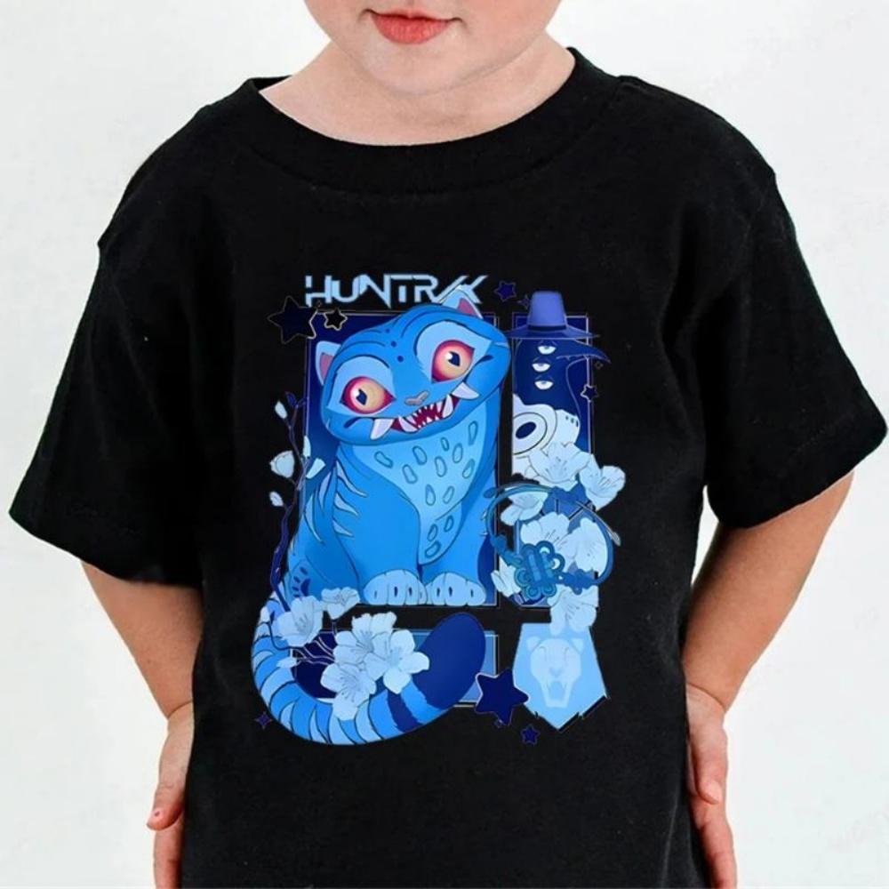 Kpop Demon Hunters Fashion Children's T-shirt Boys Girls T-shirt Summer Comfortable Soft Round Neck Short Sleeve T-shirt