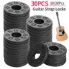 10/20/30PCS Guitar Strap Locks Blocks Rubber Safety Lock Protector for Bass Ukulele Acoustic Classic Electric Guitar Accessories