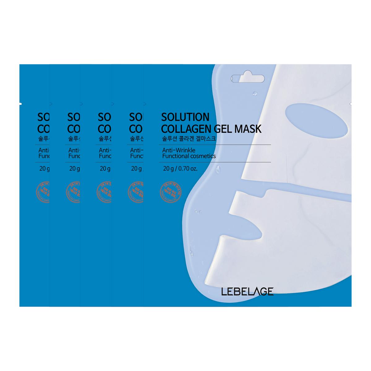 LEBELAGE Solution Collagen Gel Mask Firming Hydration Boost 20g [5 Sheets]