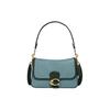 Soft Tabby 26 Color Block Classic C Buckle Leather Handbag Crossbody Bag Shoulder Bag Women Handbag Blue C5261-V5O4S