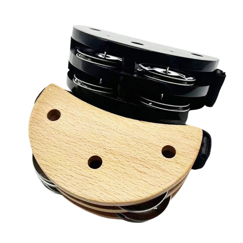 Fußschelle Perkussion Fuß-Shaker mit Stahlglöckchen Rhythmusinstrument