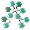 Artistic Crafted Flower Crystal Pendant Set Natural Stone Flower Pendant Charm For Handmade Jewelry And Necklace