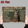 Vintage Spanish Metal Wall Sign Funny Rustic Iron Decor for House HeavyDuty X Inch