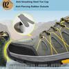 summer breathable safety shoes industrial boots for women anti-slip work shoes with a steel toe anti puncture safety sneakers