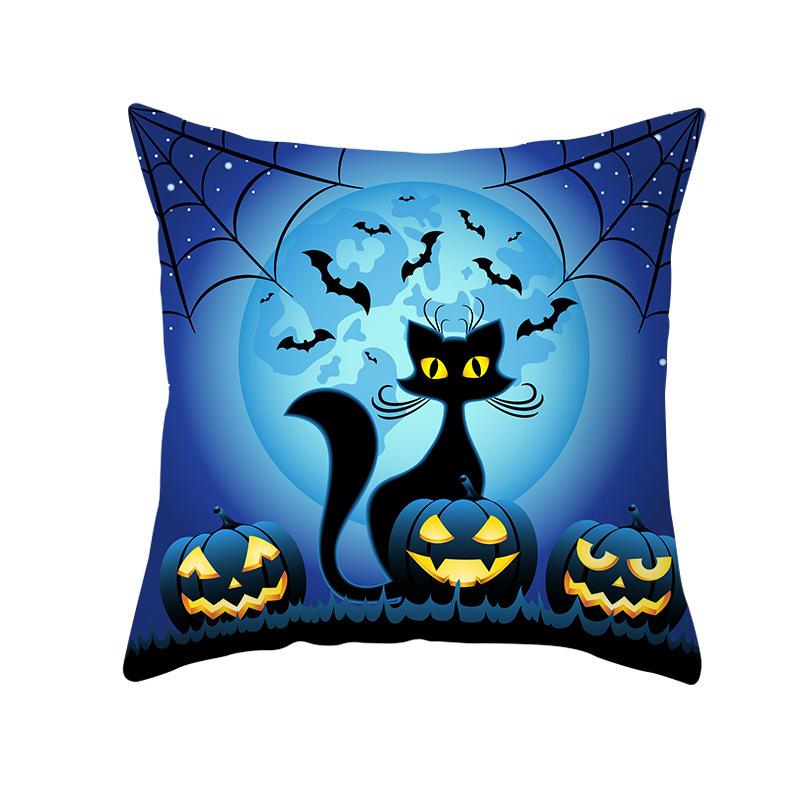 Funny Pumpkin Head Halloween Pillow Cover Home Furnishing Printed Living Room Sofa Cushion Cover Cushion Cover