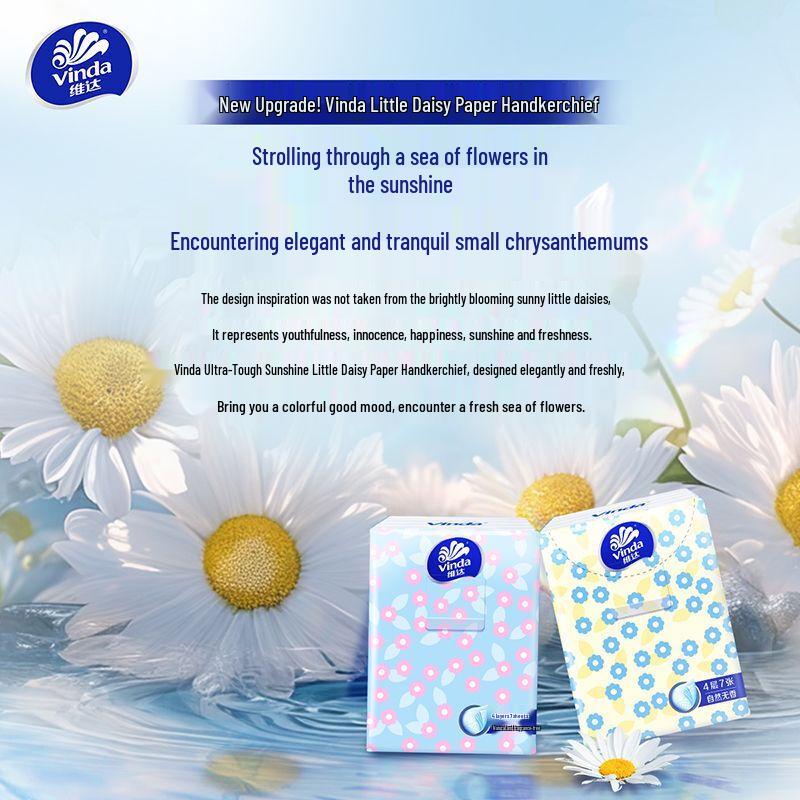 Vinda 4-Ply Unscented Handkerchief Tissues