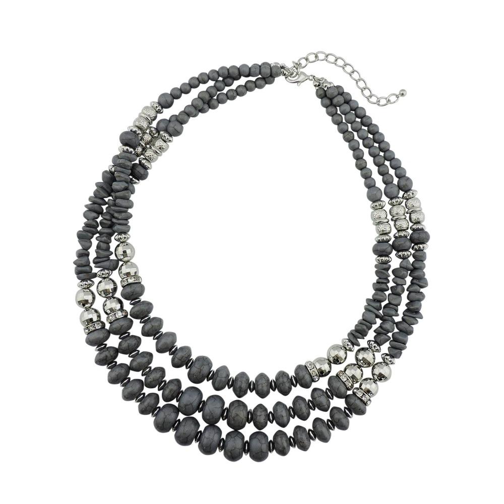 Multi-layer Beaded Necklace, Acrylic Turquoise European and American Style Necklace, High-end Accessories