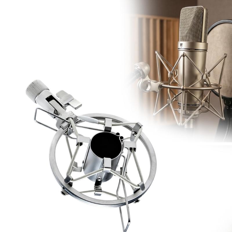 Recording Microphone Suspension Shock Mount Clip Clamp Studio Stand Equipment For Podcasting Accessories