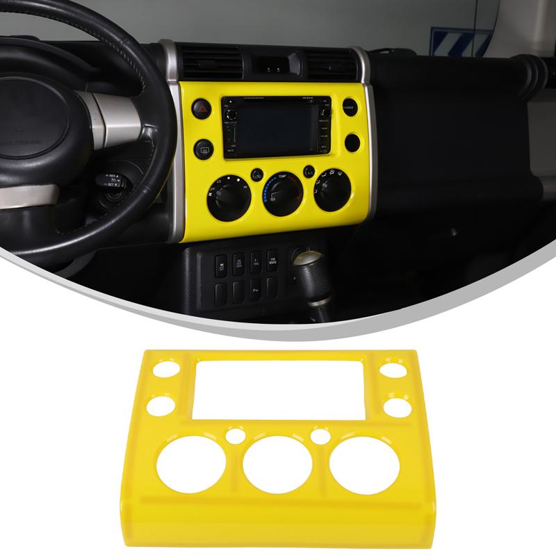 

For Toyota FJ Cruiser 2007-21 ABS Carbon Fiber Car Central Control Navigation Decorative Panel Sticker Car Interior Accessories жовтий
