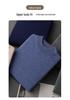 Men's Seamless Cashmere Sweater, Half-High Collar, Solid Color, Loose Fit, Plus Size, Ideal for Middle-Aged, Autumn/Winter Base Layer.