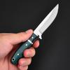Stainless Steel Sharp Fixed Blade Knife Wooden Mongolian Meat Grilling Knife Camping Survival Barbecue Fruit Knife