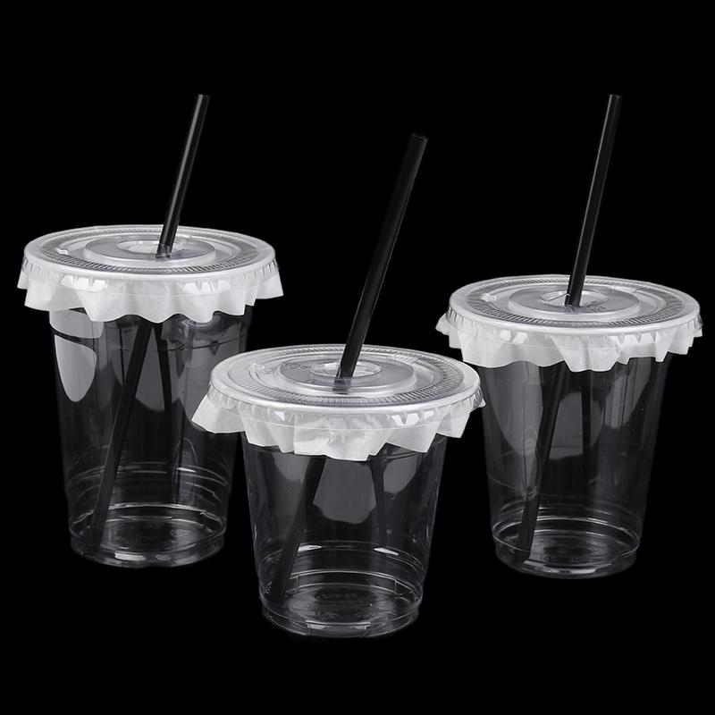 10Pcs 360/420/520Ml Plastic Straw Cups With Lids Snack And Drink Cup Cold Cup Clear Disposable Pet Plastic Cup Boba Milk Tea Cup