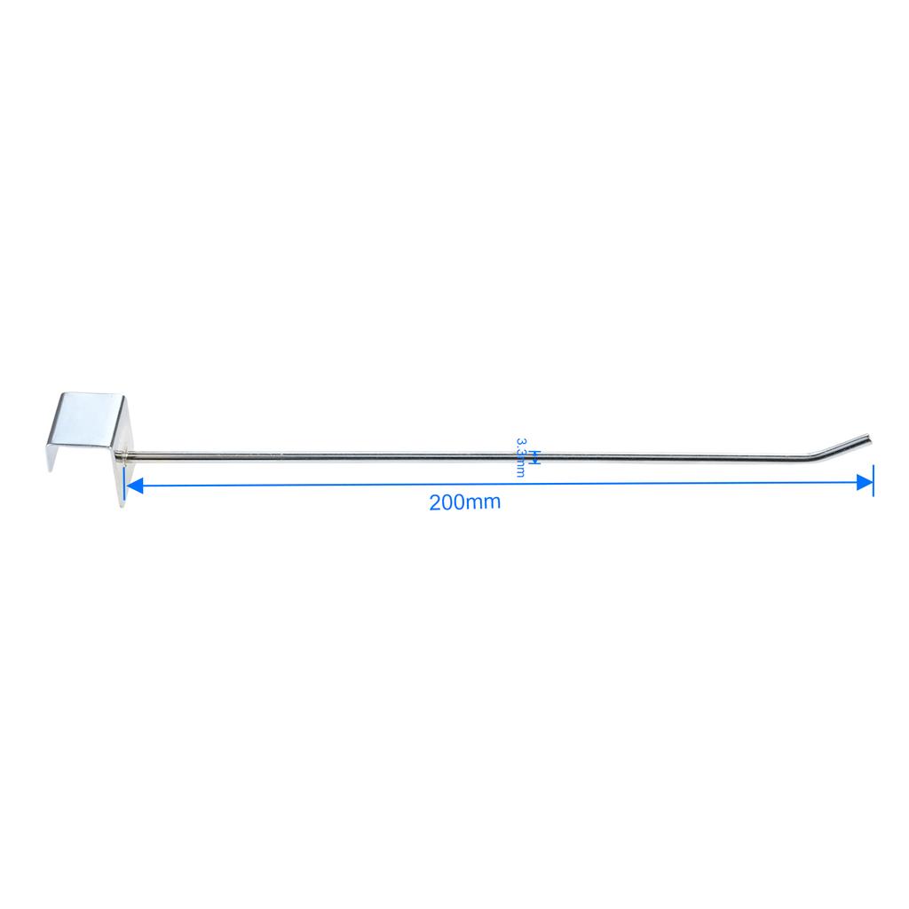 10pcs Hanging Hook Steel Display Hangers 5-20cm Square Pipe Clip Tube Clamp Easy Install Supermarket Display Goods Garage Garden