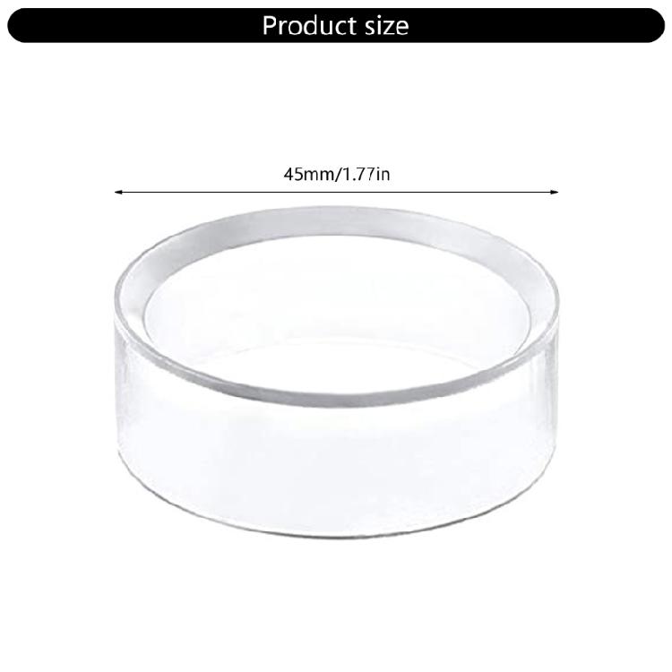 16Pcs Clear Baseball Stands Plastic Round Display Stand Clear Rings Baseball Stands for Spheres Jewelry Collections