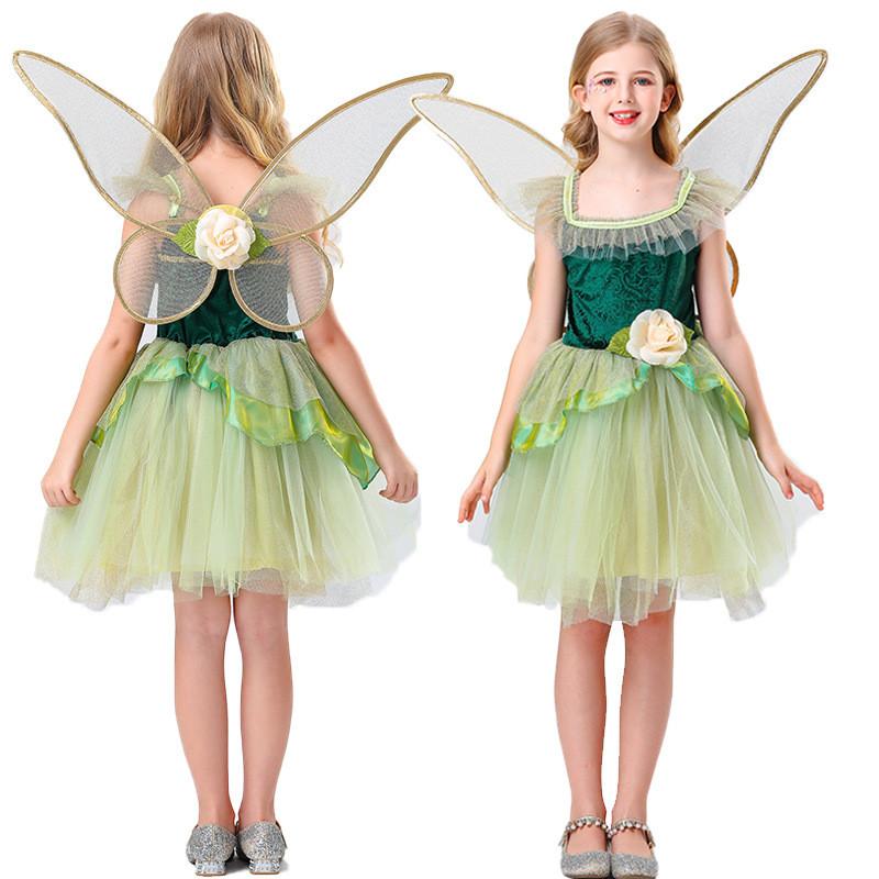 Halloween Fairy Dress For Women With Wings And Cotton Blend For Cosplay Parties