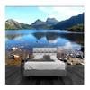 Lake Mountain Wall Mural Stream Background 3d Wallpaper Bedroom Wallpaper For Walls