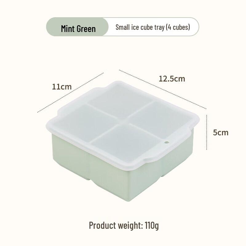 Large Silicone Ice Cube Tray with Lid