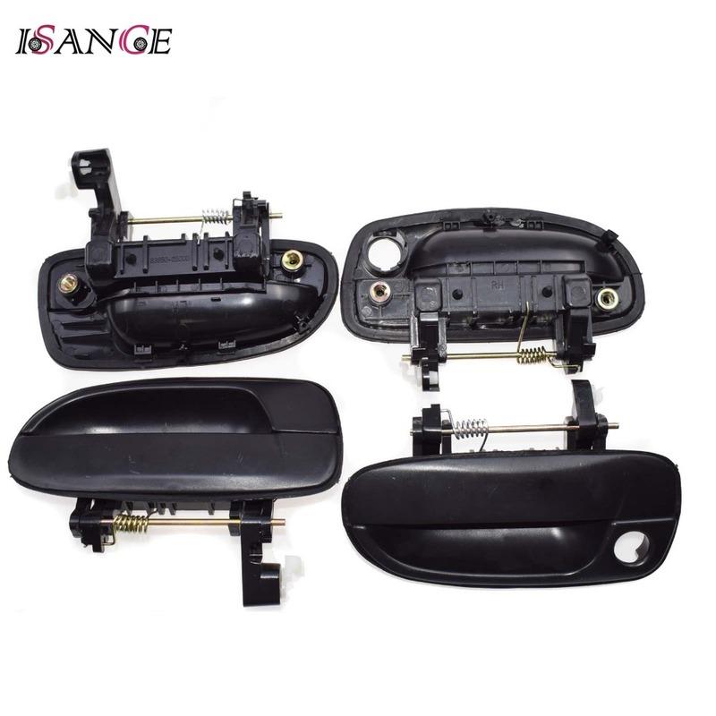 4pcs For 2000-2006 Hyundai Accent 1.5L 1.6L Black Outside Exterior Car Door Handle Front Rear Right Left Driver Passenger