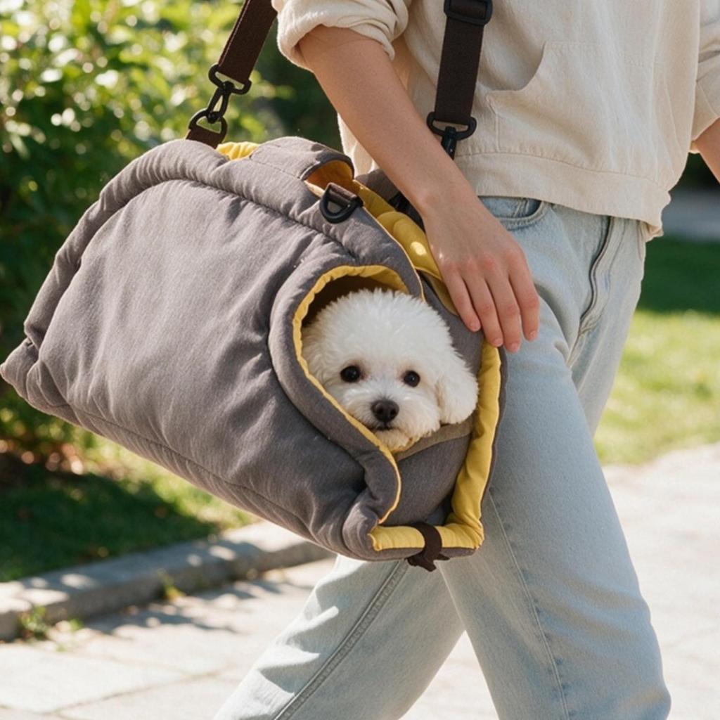 Space-Saving Cat Carrier | Portable, Soft-Sided, canine transport bag, for Car
